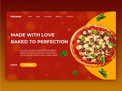 PizzaKing – Landing Page branding