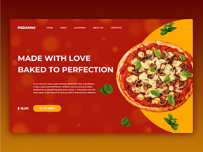 PizzaKing – Landing Page branding