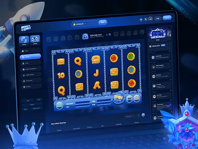 Slot Game | Game Page betting casino dark mode gambling game game interface gaming online casino slot game slot machine slots ui design uiux web design