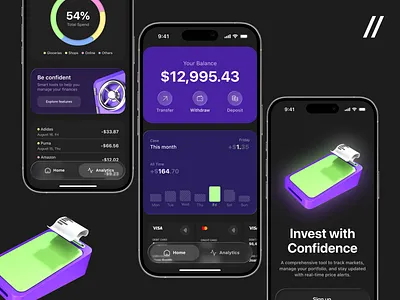 Investment Mobile iOS App android app app design banking dashboard design finance fintech interface investment ios mobile mobile ui money online banking purrweb agency savings ui ux