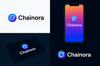 Logo and App Icon design for CHAINORA branding graphic design logo ui