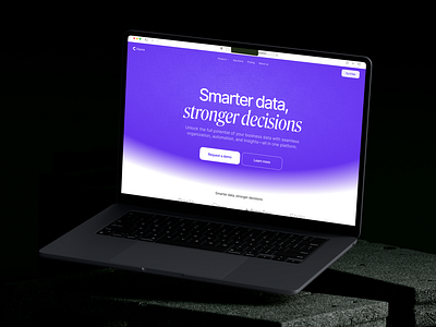 Data management platform website design interface product service startup ui ux web website