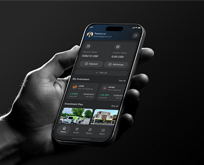 AI-Powered Finance App | Investment App ai investment platform dark ui mobile app finance investment app investment dashboard design mobile app mobile ui ux design modern fintech app personal finance app ui portfolio management app stock trading app design trading app ui web design