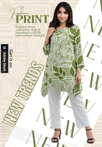 Fashion Print Trends: Seamless Leaf Pattern bold fashion graphic