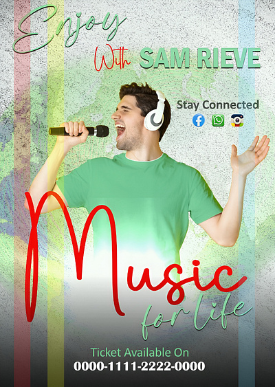 Music Poster app branding design graphic design illustration logo typography ui ux vector