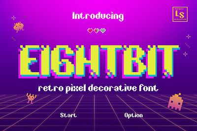 Eightbit Font decorative fonts display fonts eightbit font fonts lettering pixel fonts retro retro decorative retro decorative fonts retro fonts typographic typography