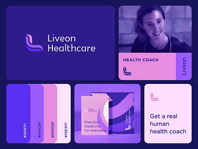 Liveon Healthcare abstract bold branding care clever corporate finance fintech fun health icon l letter logo love mark medical minimal payment vibrant