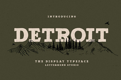 Detroit - Slab Serif Typeface blocky font bold font classic font detroit slab serif typeface display font old school font retro font slab font slab serif font strong font vintage font western font