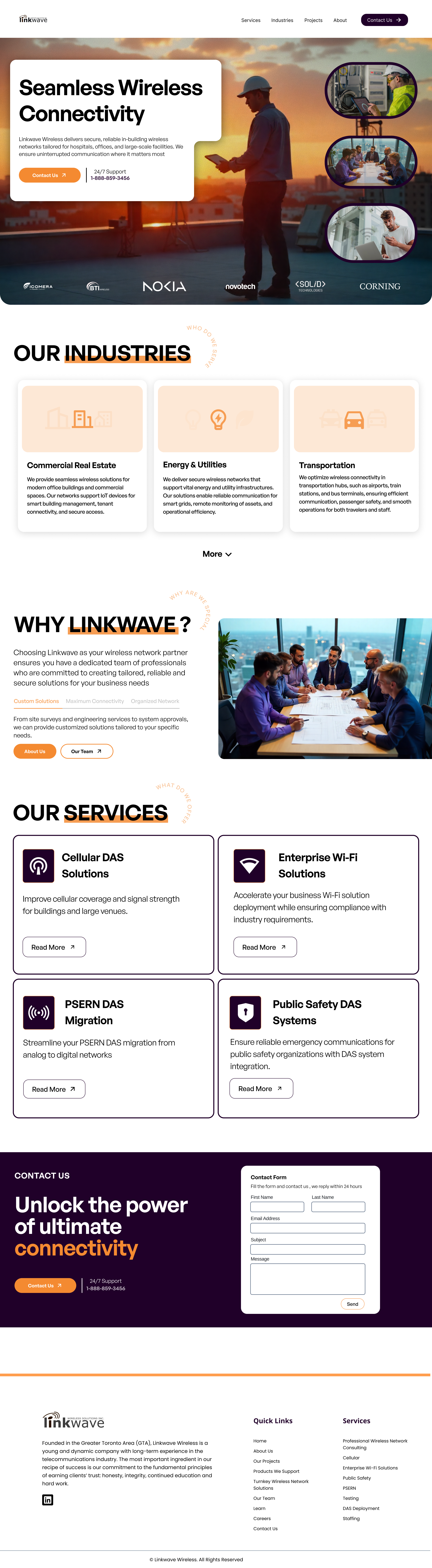 Linkwave Landing Page Design branding design typography ui