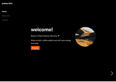 early test wireframe personal website