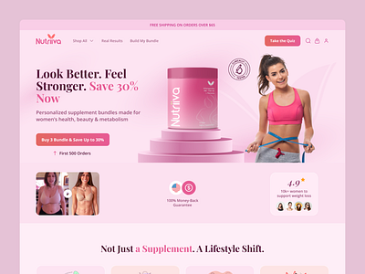 Shopify Landing Page For Diet Supplement Store UX – Nutriiva bundle upsell ux conversion focused ux cro landing page ecommerce ux health wellness ecommerce high converting shopify design high converting ui ideatedlab mobile first design modern clean ui persuasive ui persuasive ui patterns shopify landing page subscription bundle ux subscription flow supplement store ux upsell cross sell design
