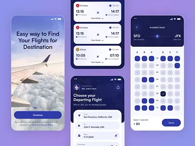 Flight Booking Mobile App Design adventure air ticket e ticket flight flight app flight booking flight deals flight search mobile app mobile app design tourism travel travel app travel planing travel service trip trip planner ui design ui ux design