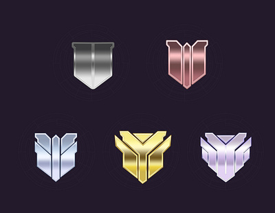 Game UI Badge badge design game coins treasure game illustrations game interfgace game ui game ui badge illustration sci fi badage ui