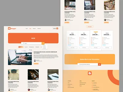 BloggerPro – Clean Blog & Subscription UI Design branding graphic design ui
