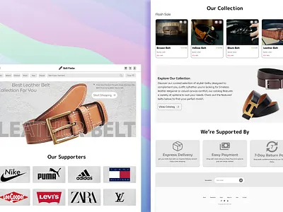 BeltFinder – Leather Belt eCommerce UI Design branding graphic design ui