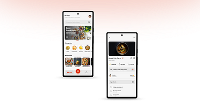 Recipe App Design interface design mobile app ui ux