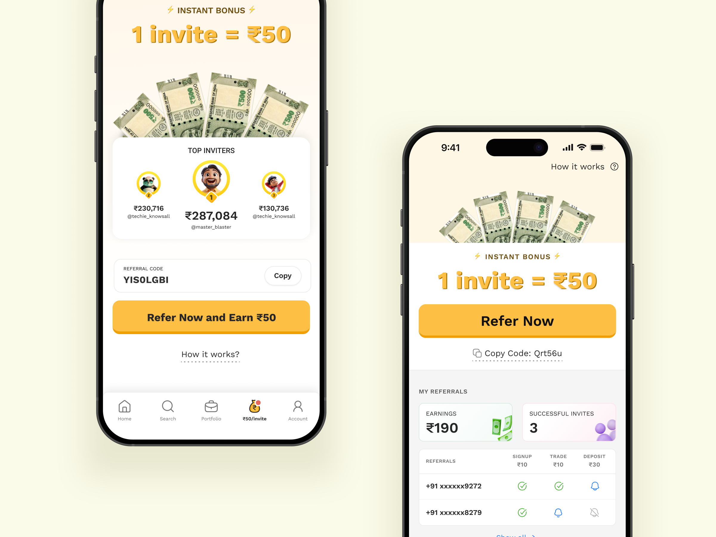 Product Led Growth with Referrals case study experimentation growth mobile product design referrals tracker ui design