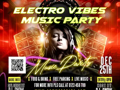 Music Party Post Design flyerdesigner