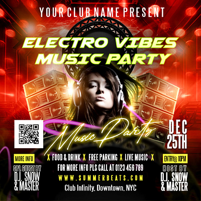 Music Party Post Design flyerdesigner
