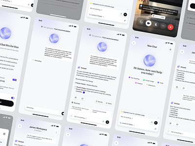 AI Chat App: Conversation & Response Flow ai ai assistant ai chat ai chat app design ai chat mobile ai chat mobile app artificial intelligence chat ai app design chatbot chatgpt gemini ai ios app design ios gpt5 mobile app design mobile app uiux perplexity product design saas scddsc uiux
