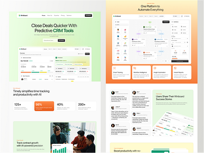CRM Landing Page ai ai assistance ai saas crm crm dashboard crm website design landing page redesign saas saas landing page saas website web web design website website redesign