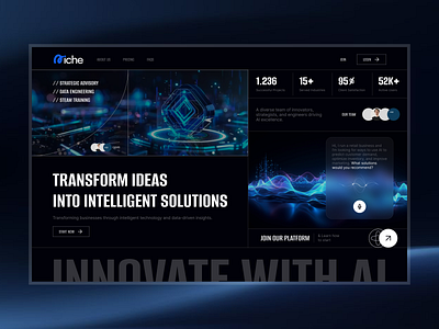 AI Consulting Company - Hero Section ai company consulting creative graphic design hero section ui uiux website
