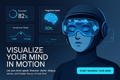 Mind in Motion – Real-Time Brain Visualization Concept brain visualization branding cognitive interface creative design emotional analytics futuristic futuristic headset graphic design human computer interaction logo mental clarity design neurotech ui real time brain scan speculative technology typography ui ux ux for neuroscience vector