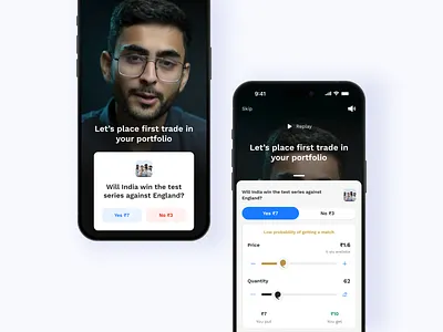 Interactive Video Led Onboarding growth interaction mobile onboarding prediction markets trading ui