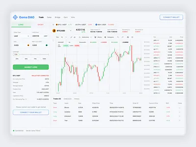 Crypto Trading Platform (Light) btc crypto dashboard defi dex eth exchange forex futures leverage pair platform stocks swap trade ui usdt ux web web3