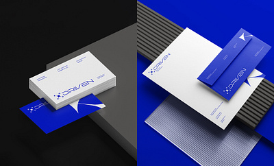 Corporate Stationery Design for Driven brand identity brand system branding business card design clean design corporate identity elegant branding envelope design graphic design letterhead logo and branding minimalist design modern design print design professional design stationery design stationery set visual identity