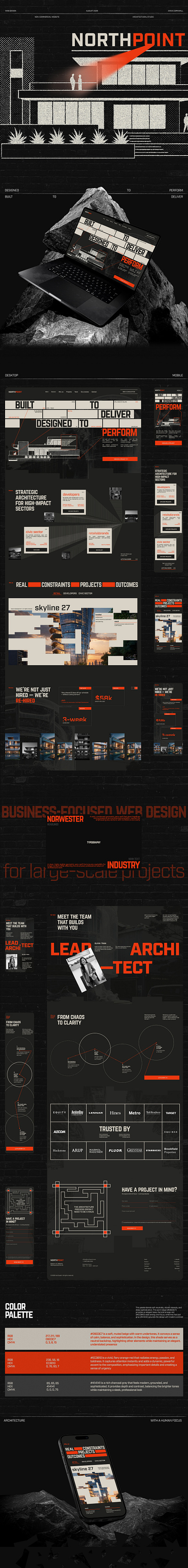 landing page | NORTHPOINT | architecture bureau design figma illustration landing mobile ui ux