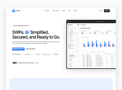 Web Hero Design for SAAS figma saas ui ux web design website