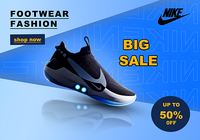 Nike Shoe Poster - Advertising Design ad campaign ad poster advertising design commercial design digital ad graphic design nike shoe photoshop poster design product commercial sale poster sales advertisement shoe advertisement shoe poster design social media