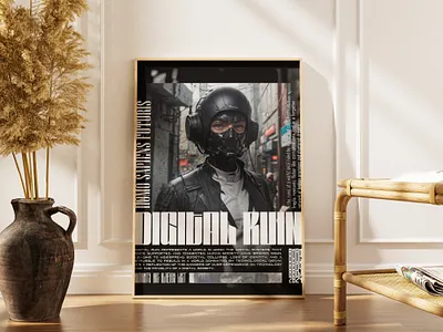 Digital Ruin ai cyberpunkart darkaesthetic digitalcollapse future futuretech futuristicdesign graphic design neofuture photoshop poddesign poster posterdesign streetwearart techdystopia