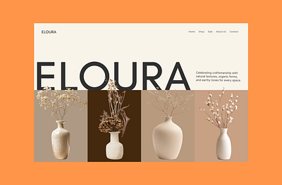 Hero Series 07 - Home Decor ceramics decor ecommerce website editorial hero hero section home decor home decor website homepage interior design landing page minimalistic design neutral color pottery ui ux web design