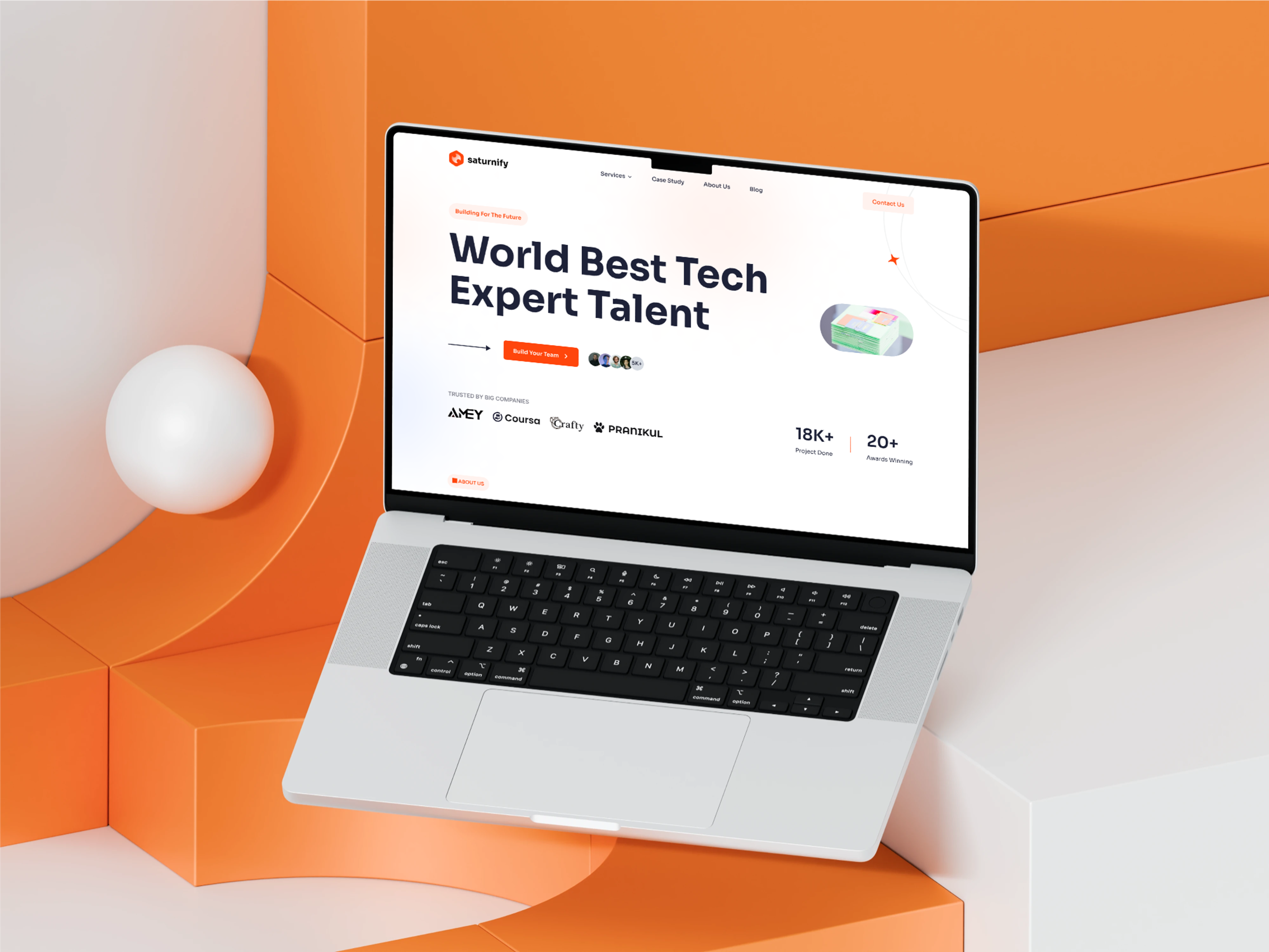 Example of Modern Website Landing Page UI/UX Design