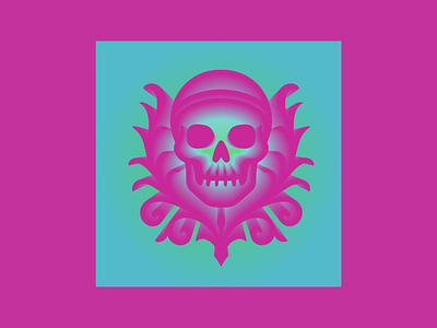 SkullThrone cyberpunk digital art graphic design illustration skull synthwave vector art