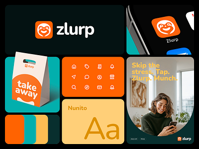 Food branding - zlurp brand brand guidelines brand identity brand sign branding graphic design identity logo logo design logotype packaging startup visual identity