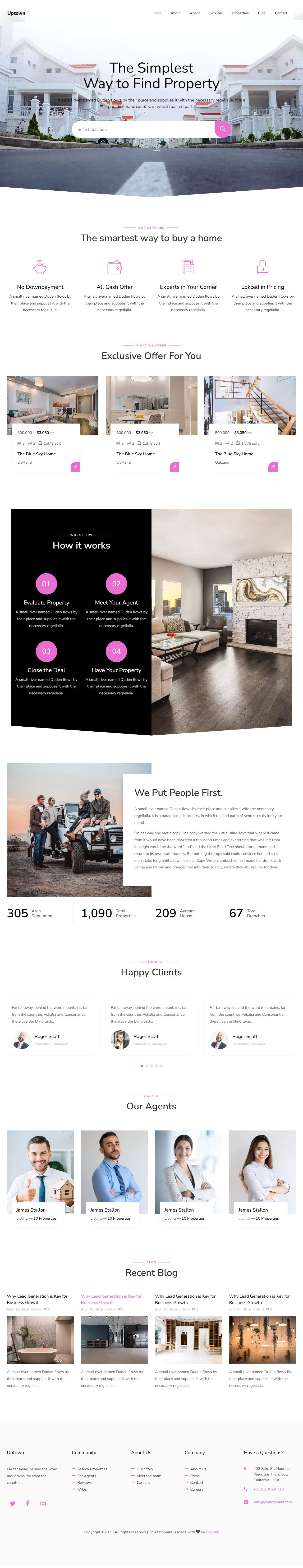 Uptown Real Estate Website elementor pro houzez real estate idx real estate website wordpress