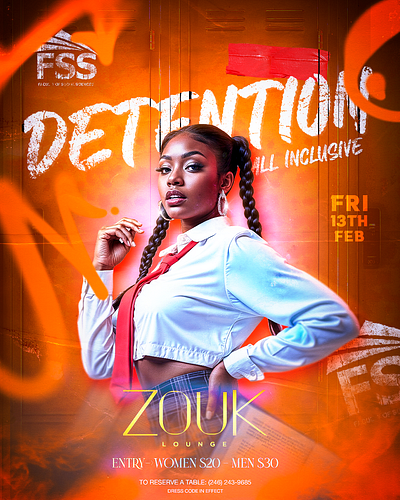 FSS: Detention branding design event flyer graphic design social media ui ux vector