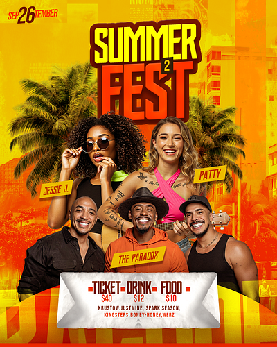summer fest 2 branding design graphic design illustration infographic logo typography ui ux vector