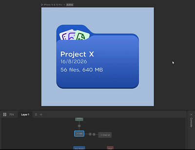 Manage files - Rive interaction animation graphic design motion graphics ui