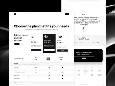 Pricing page design graphic design ui ux web