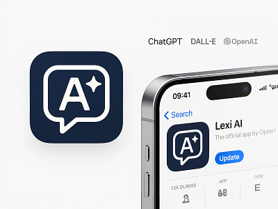 Lexi AI App Interface Mockup – Modern AI Assistant Design appicon branding cleandesign minimaldesign mobileui mockup productivityapp smartdesign techdesign uidesign userinterface