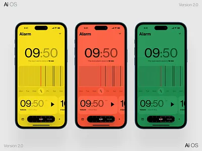Alarm Clock ai dashboard design homepage illustration interface ios iphone minimal mobile os
