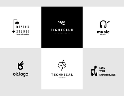 Template logo designs set #6 artwork branding creative design emblem graphic design identity laconic logo logo logo design logotype minimalist logo sample logo template template logo