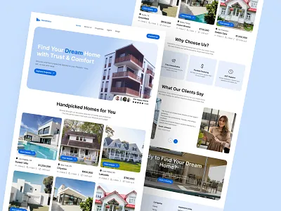 🏡 Real Estate Landing Page – Modern UI/UX adobexd careeropportunities creativeweb designportfolio designsystem digitalproduct figma frontend interactiondesign jobready modernui productdesign prototyping responsivedesign uidesign uiinspiration uiux uxdesign webdesign webdevelopment