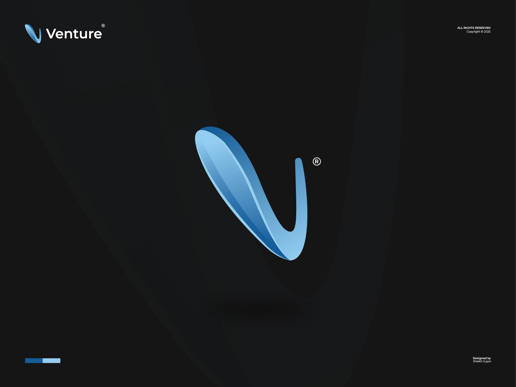 Venture Logo Design (Unused) 3d logo best logo designer brand mark branding business logo clean logo custom logo design graphic design letter logo letter v logo logo logo design logo mark logo type logos modern letter logo mrmorable logo typography vector vecture logo