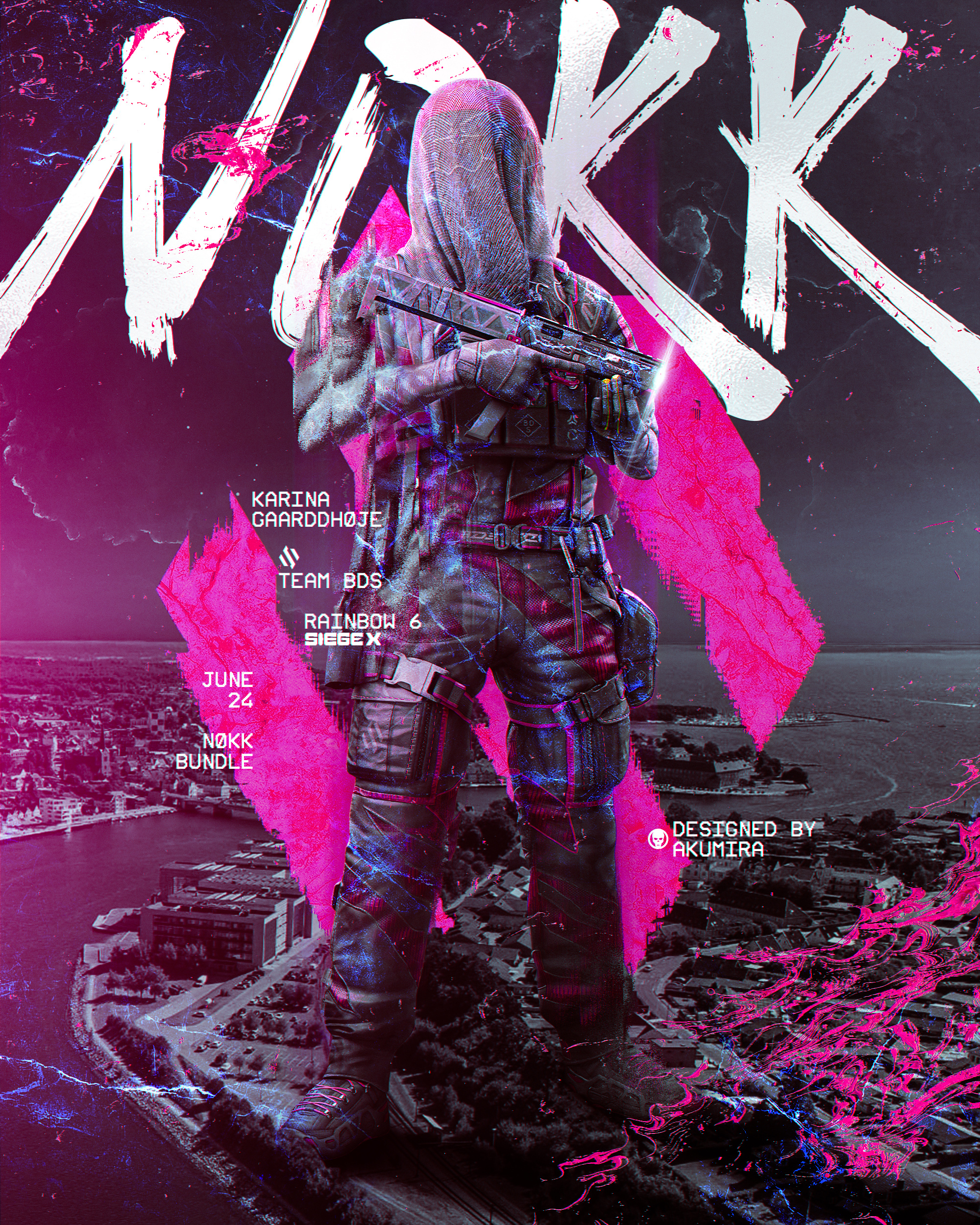 Nokk Poster Design - Rainbow 6 Siege X art esport esports gaming graphic design illustrator photoshop poster