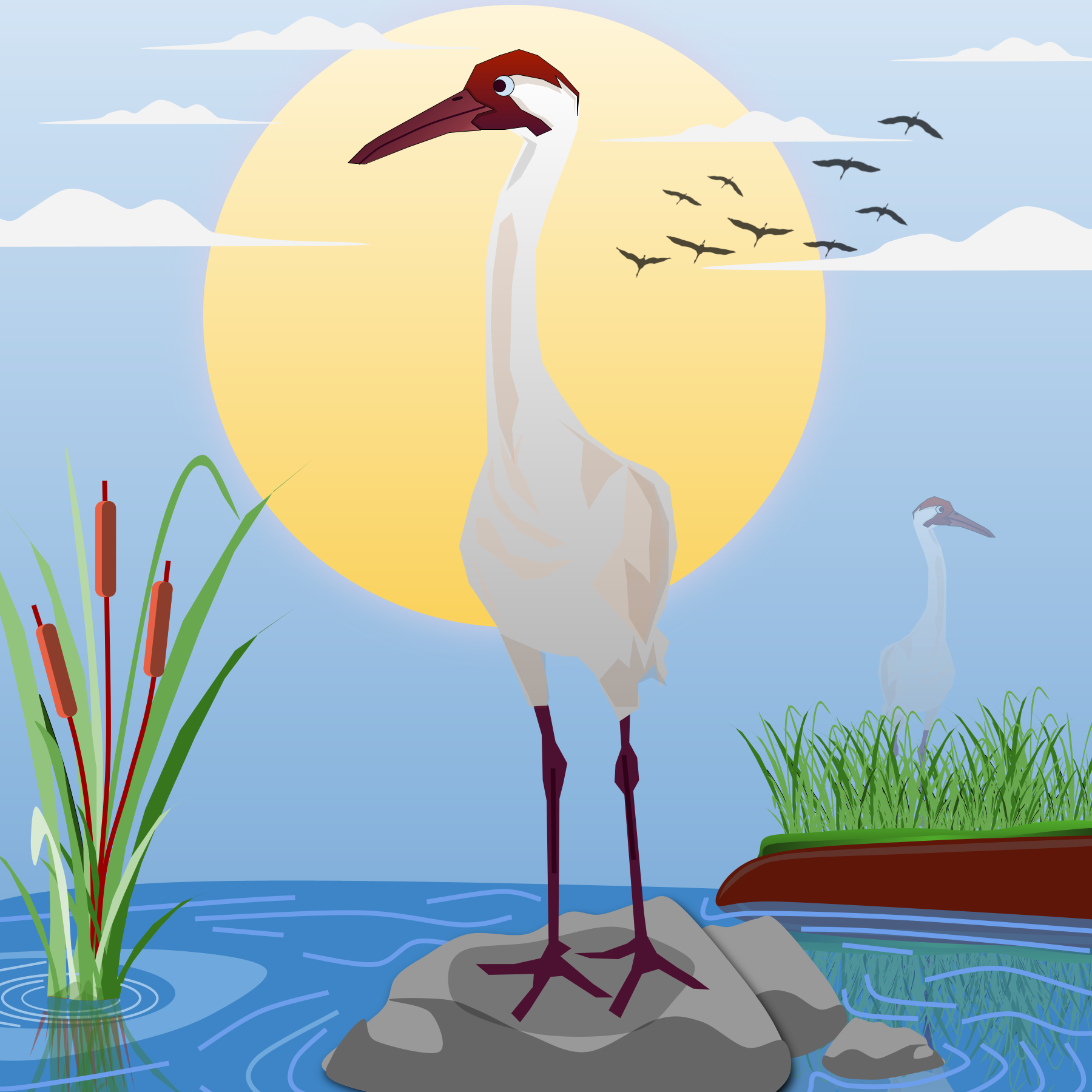 Serendipity birds graphic design illustration vector